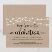 Happily Ever After, Bruiloft Elopement Feest Kaart (Voorkant / Achterkant)