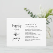 Happily Ever After, Bruiloft Elopement Feestdiner Kaart (Staand voorkant)