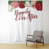 Happily Ever After Bruiloft Feest Achtergrond Wandkleed (In situ)