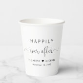 Happily Ever After Bruiloft Papieren Bekers (Achterkant)