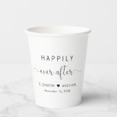 Happily Ever After Bruiloft Papieren Bekers (Voorkant)