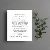 Happily Ever After Bruiloftsreceptie Foto Uitnodig