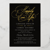 Happily Ever After Bruiloftsreceptie Uitnodiging (Voorkant)