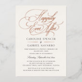 Happily Ever After Bruiloftsreceptie Uitnodiging (Voorkant)