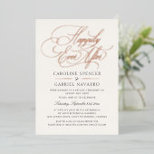 Happily Ever After Bruiloftsreceptie Uitnodiging (Staand Voorkant)