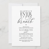 Happily Ever After Brunch Classy Wedding Elopement Kaart (Voorkant)