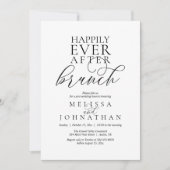 Happily Ever After Brunch, Modern Classy Wedding Kaart (Voorkant)