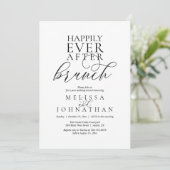 Happily Ever After Brunch, Modern Classy Wedding Kaart (Staand voorkant)