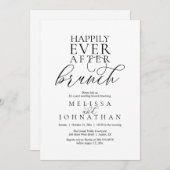 Happily Ever After Brunch, Modern Classy Wedding Kaart (Voorkant / Achterkant)