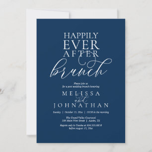 Happily Ever After Brunch, Moderne Klasse Trouwdag Kaart