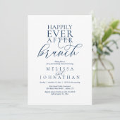 Happily Ever After Brunch, Modieus Klasse Bruiloft Kaart (Staand voorkant)