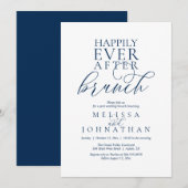 Happily Ever After Brunch, Modieus Klasse Bruiloft Kaart (Voorkant / Achterkant)