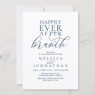 Happily Ever After Brunch, Modieus Klasse Bruiloft Kaart