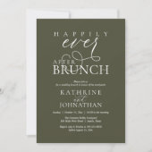 Happily Ever After Brunch Post Wedding Elopement Kaart (Voorkant)
