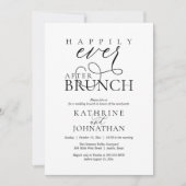 Happily Ever After Brunch Post Wedding Elopement Kaart (Voorkant)