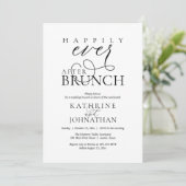 Happily Ever After Brunch Post Wedding Elopement Kaart (Staand voorkant)