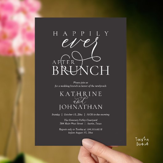 Happily Ever After Brunch Post Wedding Elopement Kaart