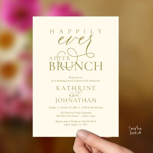 Happily Ever After Brunch Post Wedding Elopement Kaart