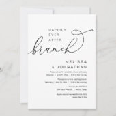 Happily Ever After Brunch, Trouw Elopement Feest Kaart (Voorkant)