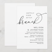 Happily Ever After Brunch, Trouw Elopement Feest Kaart (Voorkant / Achterkant)