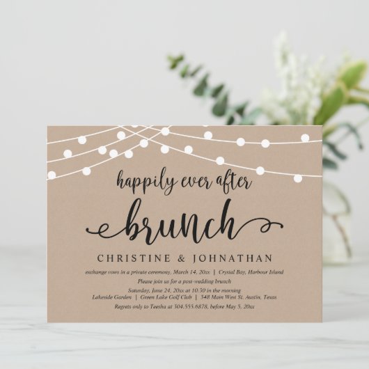 Happily Ever After Brunch, Trouwen met alleen de b Kaart (Staand voorkant)
