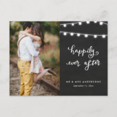 Happily Ever After | Chalkboard bruiloft foto Briefkaart (Voorkant)