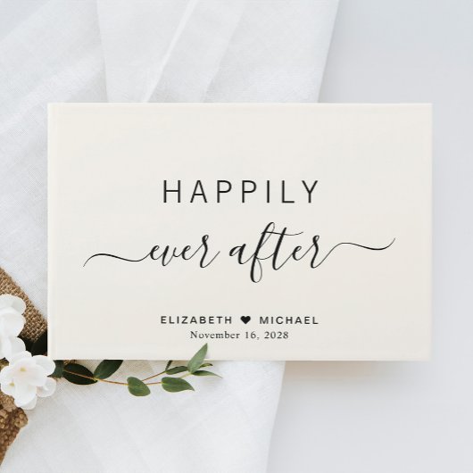 Happily Ever After Crème Bruiloft Gastenboek