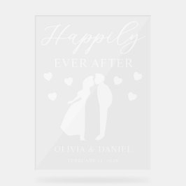 Happily Ever After Custom Wedding Acryl Bord