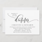 Happily Ever After Diner, Elopement, Modern Letter Kaart (Voorkant)
