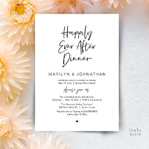Happily Ever After Diner Modern Huwelijksreceptie Kaart