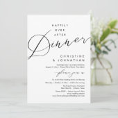 Happily Ever After Diner Romantische Bruiloft Kaart (Staand voorkant)