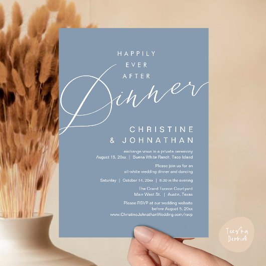Happily Ever After Diner Romantische Bruiloft Kaart