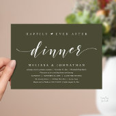 Happily Ever After Dinner, Modern Minimalist Kaart
