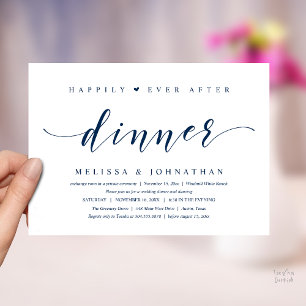 Happily Ever After Dinner, Modern Minimalistisch Kaart