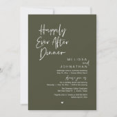 Happily Ever After Dinner Modern Wedding Party Kaart (Voorkant)