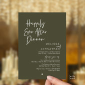 Happily Ever After Dinner Modern Wedding Party Kaart