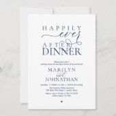 Happily Ever After Dinner Modern Wedding Reception Kaart (Voorkant)