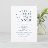 Happily Ever After Dinner Modern Wedding Reception Kaart (Staand voorkant)