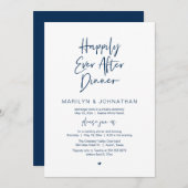 Happily Ever After Dinner Modern Wedding Reception Kaart (Voorkant / Achterkant)