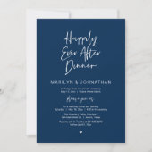 Happily Ever After Dinner Modern Wedding Reception Kaart (Voorkant)
