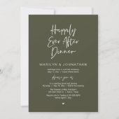 Happily Ever After Dinner Modern Wedding Reception Kaart (Voorkant)