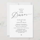 Happily Ever After Dinner Modern Wedding Reception Kaart (Voorkant)