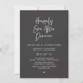 Happily Ever After Dinner Modern Wedding Reception Kaart (Voorkant)