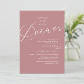 Happily Ever After Dinner Romantic Wedding Party Kaart (Staand voorkant)