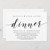 Happily Ever After Dinner, Trouw Elopement Feest Kaart (Voorkant / Achterkant)