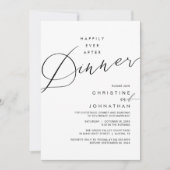 Happily Ever After Dinner Wedding Reception Dinner Kaart (Voorkant)