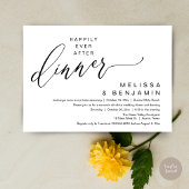 Happily Ever After Dinner Wedding Romantic Party Kaart