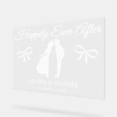 Happily Ever After Editable Wedding Welcome Acryl Bord (Hoek)
