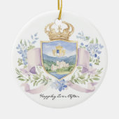 Happily Ever After | Eerste kerst getrouwd met Cre Keramisch Ornament (Voorkant)