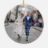 Happily Ever After | Eerste kerst getrouwd met Cre Keramisch Ornament (Achterkant)